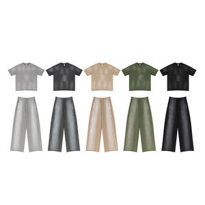 Pantalon droit vintage pour homme en coton 100% de haute qualité 370G, délavé et vieilli pour un design déchiré, anti-froissement, respirant, ample - Product Image 6