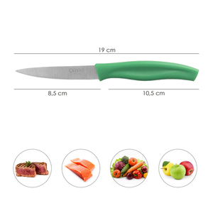 Coltello da cucina Nuuk, lama in acciaio inossidabile, 9 cm, verde (1 unità) - Product Image 3