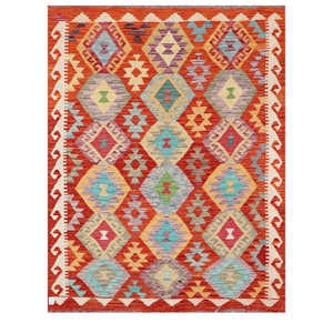 พรมกิลิม ไมมาณา อัฟกานิสถาน ขนาด 190 x 151 ซม. พรมปูพื้นและชุดพรม - Product Image 1