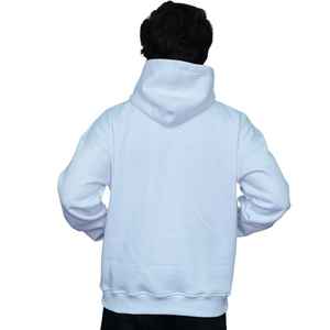 Sweats à capuche anti-bouloches blancs pour hommes avec impression par transfert de chaleur pour les commandes personnalisées Vente en gros de vêtements de sport personnalisés - Product Image 3