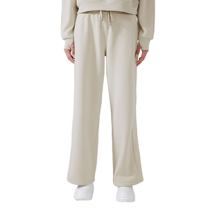 Pantalon de sport d'hiver pour femme DUOLLB, taille haute, coupe régulière, streetwear décontracté, polyvalent, chaud, épaissi, vêtement d'extérieur plat - Product Image 1