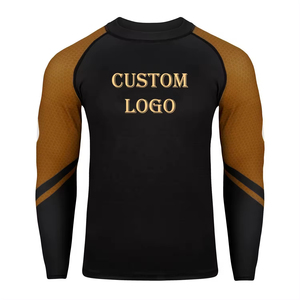 Logo personnalisé de haute qualité Rashguard respirant Jujitsu vêtements d'entraînement chemise compressée avec manches complètes quantité minimale de commande bas utilisation courte MMA - Product Image 5