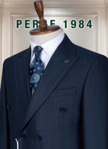 Costume d'affaires croisé beige pour homme Feasse, col à revers, coupe droite, infroissable, en polyester tissé - Product Image 5