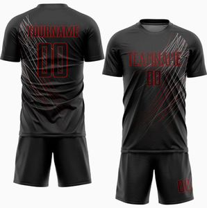 Uniforme de fútbol de manga corta con diseño personalizado para adultos con técnica de impresión - Product Image 3