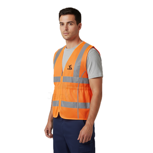 Gilet réfléchissant de sécurité multifonctionnel à fermeture éclair avant avec poches pour premiers secours et ambulance – Prix bas - Product Image 4
