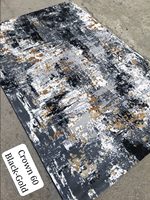 Tapis Adiva Gaziantep, tissé en Turquie, jacquard pastoral abstrait, antidérapant, rembourré, en polypropylène, fabriqué à la machine, résistant aux taches