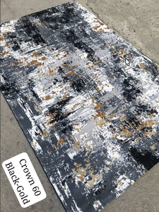 Tapis Adiva Gaziantep, tissé en Turquie, jacquard abstrait, antidérapant, rembourré, en polypropylène, fabriqué à la machine, résistant aux taches, moyen - Product Image 4