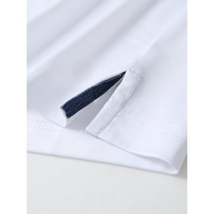 Polo décontracté à manches courtes pour hommes d'affaires noir uni impression personnalisée broderie logo sport golf - Product Image 3