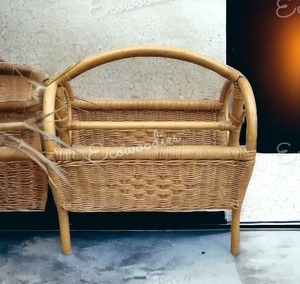Elegante soporte para revistas de ratán con asa, o la oficina para el hogar Decoración elegante, organizador elegante para almacenamiento de revistas para hoteles - Product Image 4