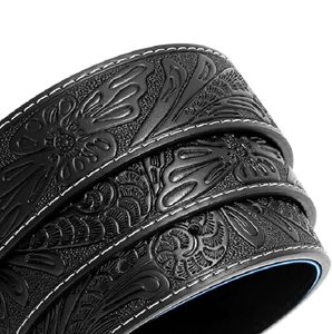 Venta caliente cinturones de cuero genuino personalizables estilo occidental con acero para hebilla traje de vaquero Formal - Product Image 2