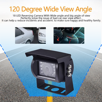 Caméra de véhicule à vision nocturne grand angle | Étanche IP69K | Caméra avant et arrière AHD 1080P 2MP | Connecteur d'aviation pour flotte de camions et de bus