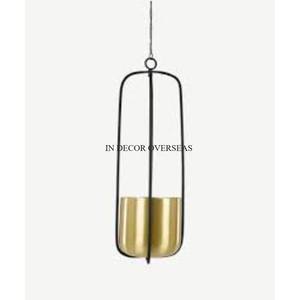 Juego de 2 Macetas Colgantes Decorativas de Alta Calidad, Chapadas en Oro, de Metal, con Aspecto Elegante para Decoración del Hogar - Product Image 3