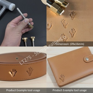 LT275 A + B Traces de singe en cuir 09x16mm (5/14 \ "X 5/8 \") Empreinte de singe artisanale - Product Image 1