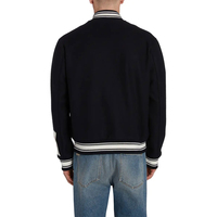 Blouson de baseball en laine pour homme, col montant, manteau de sport d'hiver, logo personnalisé sur le devant, veste décontractée chaude, vente en gros WearsX