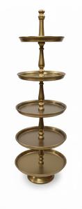 Elegante Soporte de Pastel de 5 Niveles, Moderno, Dorado, de Metal, Torre de Cupcakes, Bandeja de Exhibición de Postres para Decoración de Bodas, Fiestas y Eventos - Product Image 3