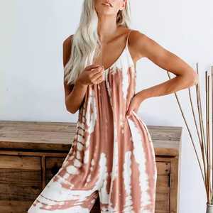 100% Soft Fabric Eco-Friendly Vintage Jumpsuit Elegant <b>Bodysuit</b> Multi-Colors High Waist Loose Fitness Style Fashionable Solid - Product Image 6