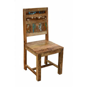 Silla de Restaurante de Madera Reciclada Sólida de Diseño Industrial Antiguo - Muebles Comerciales Resistentes y Duraderos, Ecológicos - Product Image 1