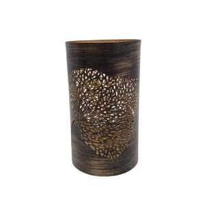 Bougeoir votif en fer personnalisé fait à la main avec décoration de vaisselle en feuille d'or pour la décoration de la maison du salon - Product Image 4