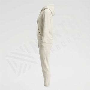 Stylish <b>Womens</b> Pure Cotton Fleece Tracksuits Customizable Logo Label High Quality Ladies Sets Premium Soft <b>Warm</b> Gym Sportswear - Product Image 3