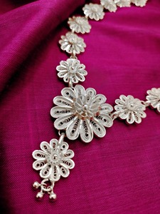 Collar de plata de alta calidad de proveedor indio directo, accesorio de boda con patrón geométrico, superventas - Product Image 2