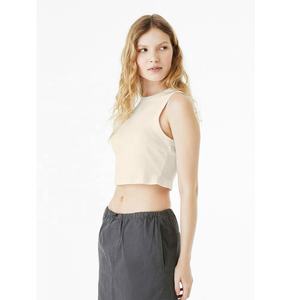 Bella Canvas 1013 Ladies' Micro Rib Muscle <b>Crop</b> Tank Custom Logo Women <b>Crop</b> tank <b>Top</b> Sleeveless Breathable Ladies Tank - Product Image 4