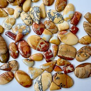 Maligno Jasper หินควอตซ์แบบหลวมสีน้ำตาลธรรมชาติคุณภาพสูงสำหรับทำเครื่องประดับ - Product Image 1