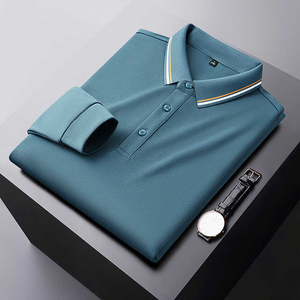 Tendencia caliente personalizada Otoño Invierno Golf de manga larga para Polos para hombres Fabricante al por mayor Patrón sólido - Product Image 3