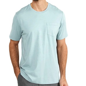 เสื้อยืดคอกลมสีทึบสำหรับผู้ชายเสื้อยืดแบบสั่งตัด - Product Image 3