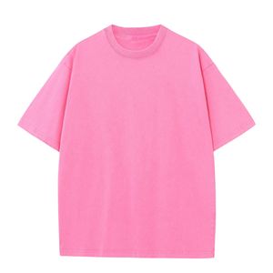 Haute qualité 240 Gsm poids lourd goutte épaule Streetwear T-Shirt coton personnalisé Sublimation surdimensionné blanc T-shirt pour hommes - Product Image 5