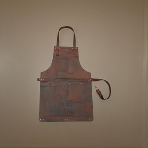 2025 accesorio de taller de cocina multiusos delantal sin mangas de cuero de grano completo marrón oscuro para carnicero con comodidad - Product Image 5