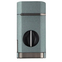 Briquet torche coupe-cigares 2-en-1 en alliage de zinc coupe-vent et coupe-cigares, accessoires pour cigares, outils, cadeaux d'affaires, coffret cadeau