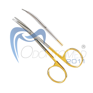 Ciseaux de blepharoplastie Odontomed 2011 ODM-13-62E en acier inoxydable de haute qualité certifiés CE, 4 1/2 po, à bout arrondi/instruments à bout arrondi - Product Image 5