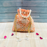 Nouveauté Zari broderie florale velours luxe Potali sacs mariage lourd cordon sacs mariage retour cadeaux