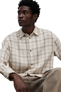 Chemises à carreaux décontractées sur mesure à manches longues en coton Chemises à manches longues surdimensionnées pour hommes - Product Image 2