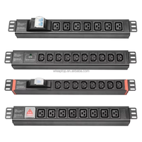 DoyonTek 3Phase 32A 12Port Server Rack Mount C19 PDU Distribution Box dengan Perlindungan IP54 250A untuk Aplikasi Pertambangan