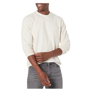 Luxury Men's 100% Cotton Single Jersey <b>T</b>-<b>shirt</b> High Quality Breathable Long Sleeve with Neck Factory Price From Bangladesh - Product Image 4