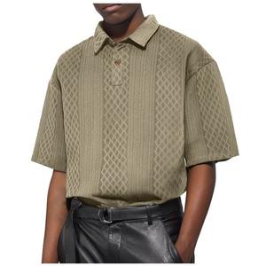 Estilo muy único algodón transpirable temporada 100% algodón 220 Gsm logotipo personalizado de punto manga corta Polo - Product Image 4