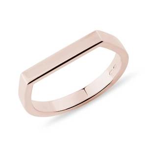 Anillo de Plata de Ley 925 sólido minimalista de moda banda chapada en oro rosa para mujeres niñas boda clásica ropa de fiesta de aniversario - Product Image 1