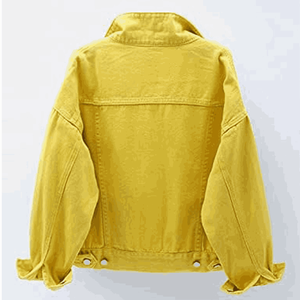 Venta al por mayor de moda estampado chaqueta de mezclilla de diseño chaqueta de las mujeres rasgado botón frontal chaqueta de mezclilla de las mujeres con bordado Logo Unisex - Product Image 2