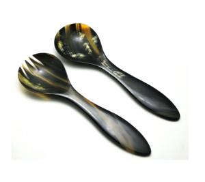 New Horn Salad Serving <b>Spoons</b> with Buffalo Horn Latest Design Banquet Party <b>Table</b> Decoration Flatware Sets Cooking - Product Image 1