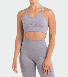 เสื้อชั้นในกีฬาสำหรับผู้หญิง คุณภาพพรีเมียม สำหรับออกกำลังกาย โยคะ ระบายอากาศได้ดี ไร้ตะเข็บ แห้งเร็ว รองรับระดับปานกลาง เหมาะสำหรับออกกำลังกาย เต้นรำ BD - Product Image 5