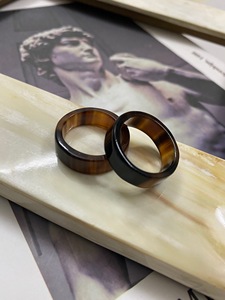 Buffalo Horn Ring Polished Party Ware Jewelry for Wedding Anniversary Hot Sale Color Natural Horn - Product Image 2