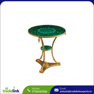 Dessus de table en malachite au design moderne fait à la main pour la décoration de la maison et de l'hôtel Pietra Dura en pierre avec surface polie - Product Image 6
