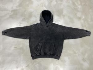 Sudadera con capucha Vintage de buena calidad logotipo personalizado peso pesado sin gráfico 3D Puff impresión sudaderas con capucha para hombres DDP envío - Product Image 4