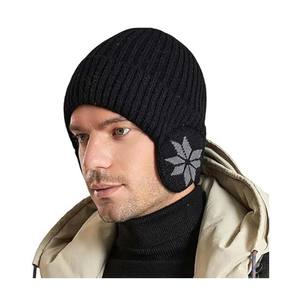 Bonnet tricoté vierge de haute qualité avec logo personnalisé bonnet d'hiver à manchette unique - Product Image 2