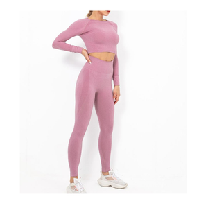 Conjuntos Deportivos de Alta Calidad para Mujer, Sin Costuras, Transpirables, Elásticos, para Fitness, Correr, Ropa Deportiva Activa, Cintura Media, Diseño Sólido, Ligeros - Product Image 3