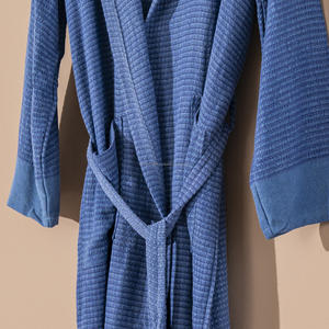 Albornoz de algodón lavado a la piedra Urgup hecho en Turquía tela transpirable peso ligero secado rápido verano todo el año ropa de dormir ropa de salón - Product Image 6