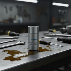 Llave de vaso cuadrada larga de 12 puntas Hazet de 1/2'' con perfil de tracción y moleteado - Product Image 3