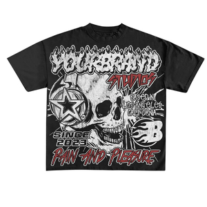 T-shirt personnalisé en coton épais pour homme | T-shirt imprimé graphique de style vintage | Coupe surdimensionnée de qualité supérieure - Product Image 6