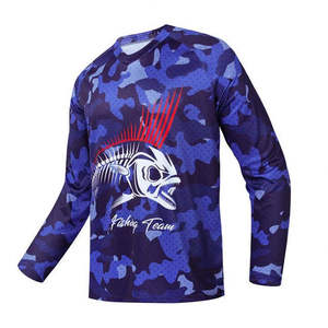 Venta al por mayor de secado rápido transpirable protección UV camisas de pesca ropa de hombre pesca de manga larga Jersey al aire libre ropa deportiva camisas - Product Image 6
